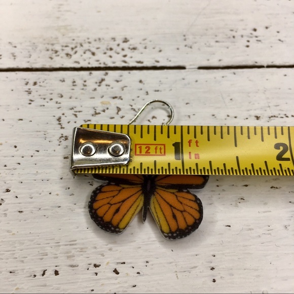 Monarch Butterfly Acrylic Earrings - Picture 7 of 8